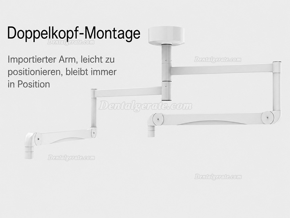 216W LED-OP-Untersuchungslicht mit zwei K&ouml;pfen und schattenloser Lampe KWS KD-2072B-2